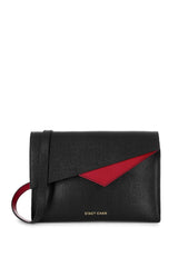 Black Saffiano Leather Cross Body - Designer Stacy Chan
