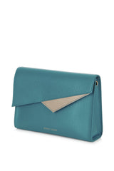 Teal Leather Cross Body Bag - Designer Handbag Stacy Chan
