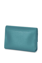 Teal Leather Cross Body Bag - Designer Handbag Stacy Chan