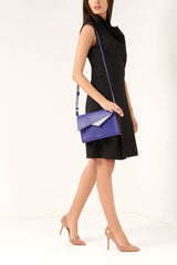 Violet Purple Leather Cross Body Bag - Designer Handbag Stacy Chan