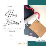 Gift Card for Medium Italian Leather Monogrammed Pouch