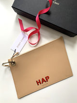 Painted Monogram Large Leather Pouch - Stacy Chan