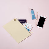 Cream Italian Leather Large Pouch Clutch