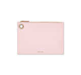 Pink Italian Leather Pouch Clutch