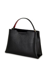 Black Midi Saffiano Leather Handbag - Designer Stacy Chan