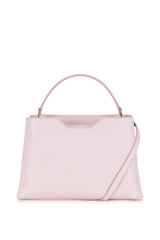 Midi Pink Saffiano Leather Tote Bag - Designer Stacy Chan