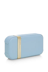 Sophie Clutch Bag | Powder Blue Saffiano Leather