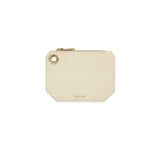 Cream Italian Leather Coin Purse