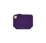 Purple Italian Leather Coin Purse