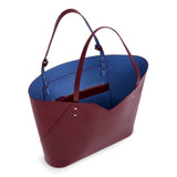 Veronica Tote | Bordeaux Saffiano Leather