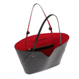 Black Leather Tote Bag - Designer Stacy Chan