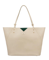 White Saffiano Leather Tote Bag Handbag Designer Stacy Chan
