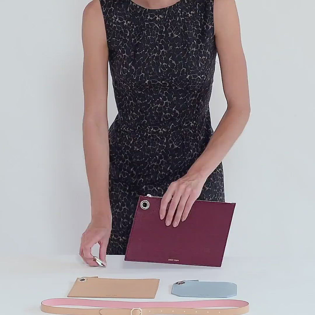 Italian Leather Pouches as Cross Body - designer Stacy Chan