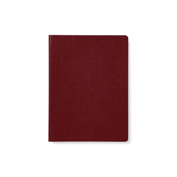 Burgundy  Italian Leather Notebook A5 Sustainable