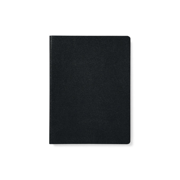 Black Italian Leather Notebook A5 Sustainable