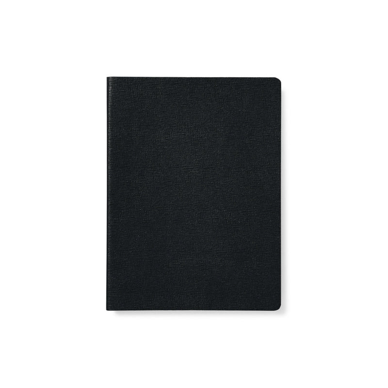 Black Italian Leather Notebook A5 Sustainable