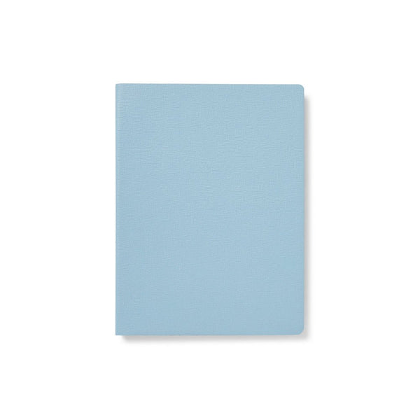 Powder Blue Italian Leather Notebook A5 Sustainable