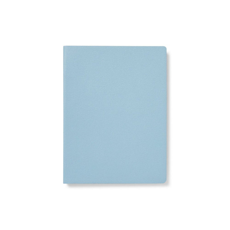 Powder Blue Italian Leather Notebook A5 Sustainable