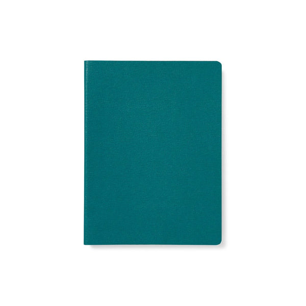 Teal Italian Leather Notebook A5 Sustainable