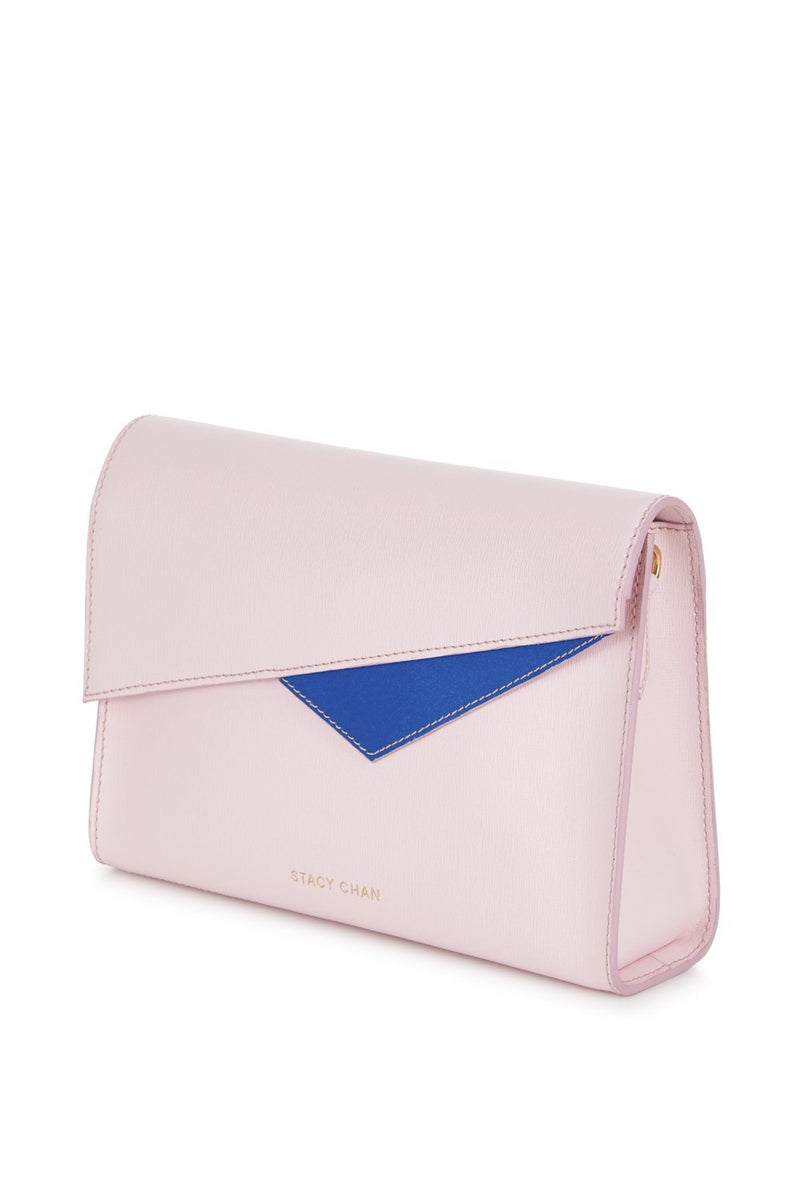 Pink Saffiano Leather Cross Body - Designer Stacy Chan