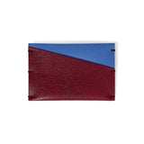 Burgundy Leather Card Case - Italian leather luxury card wallet