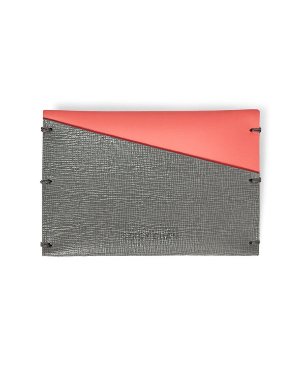 Card Holder | Grey Saffiano Leather