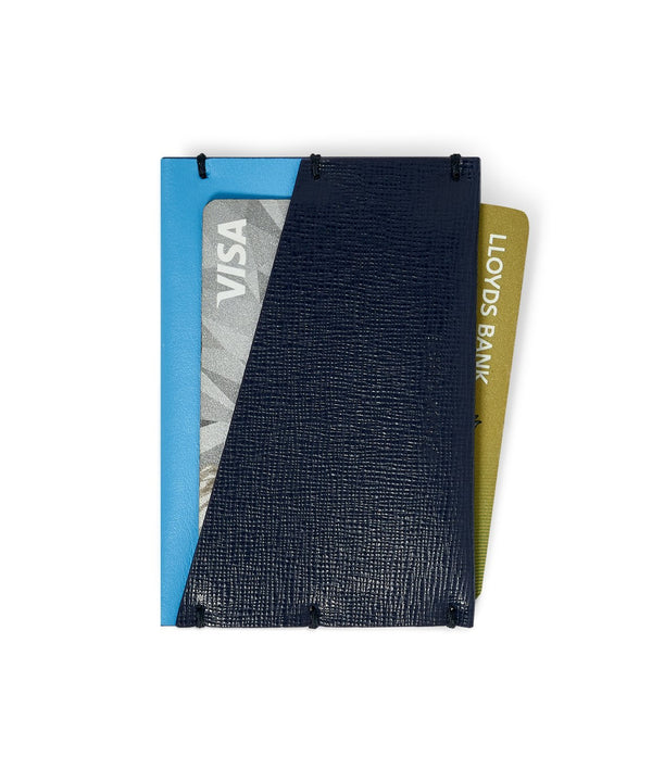 Card Holder | Navy Saffiano Leather