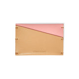 Nude Beige Leather Card Case - Italian leather luxury card wallet
