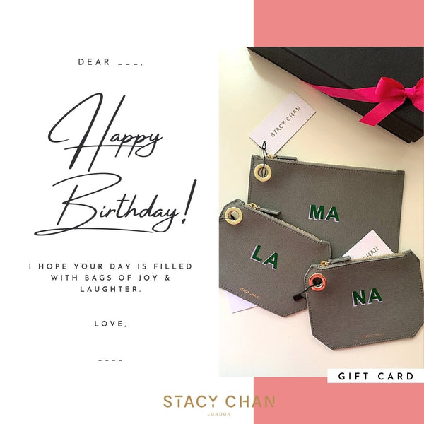 Gift Card for Small Italian Leather Monogrammed Pouch