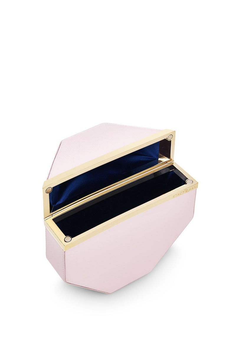 Imogen Clutch Bag | Peony Saffiano Leather