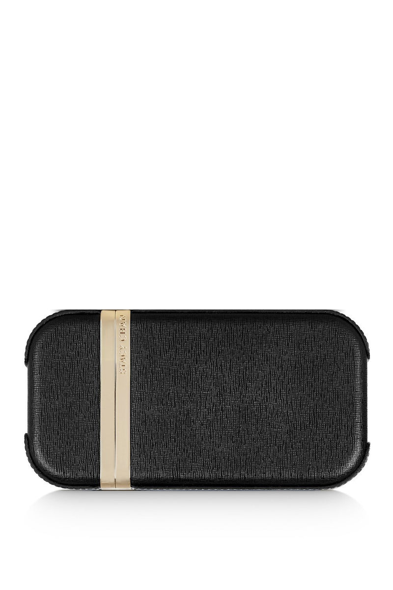 New Sophie Clutch Bag in Noir Saffiano Leather - Stacy Chan Limited