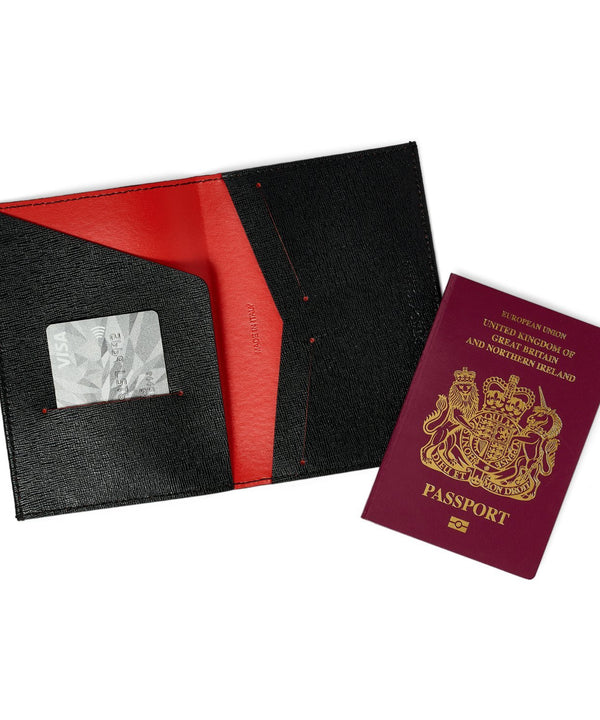 Passport Holder | Noir Saffiano Leather