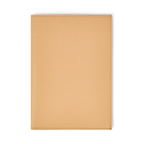 Nude beige Leather Passport Holder Travel Wallet - Italian leather