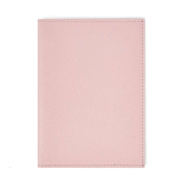 Light Pink Leather Passport Holder Travel Wallet - Italian leather