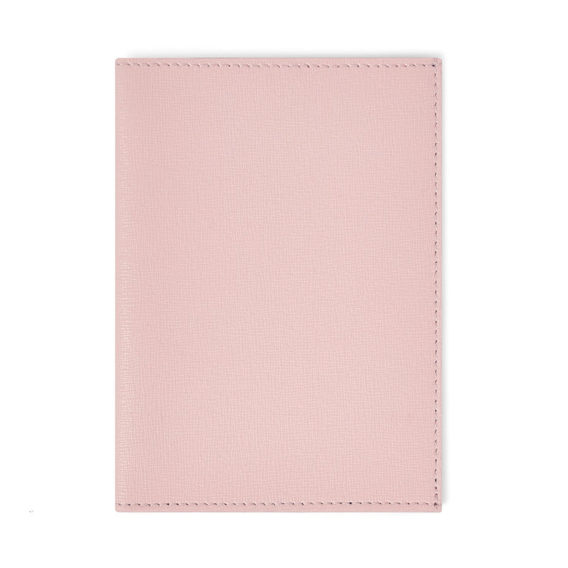 Light Pink Leather Passport Holder Travel Wallet - Italian leather