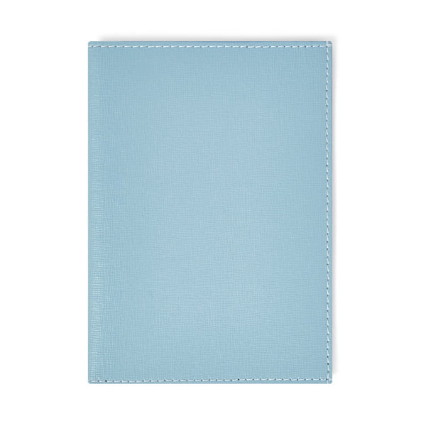 Powder Blue Leather Passport Holder Travel Wallet - Italian leather