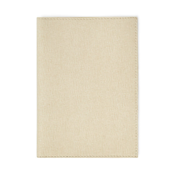Cream white Leather Passport Holder Travel Wallet - Italian leather