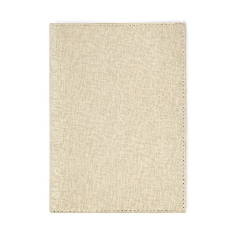 Cream white Leather Passport Holder Travel Wallet - Italian leather