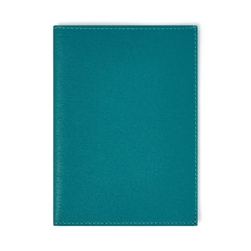 Teal Leather Passport Holder Travel Wallet - Italian leather