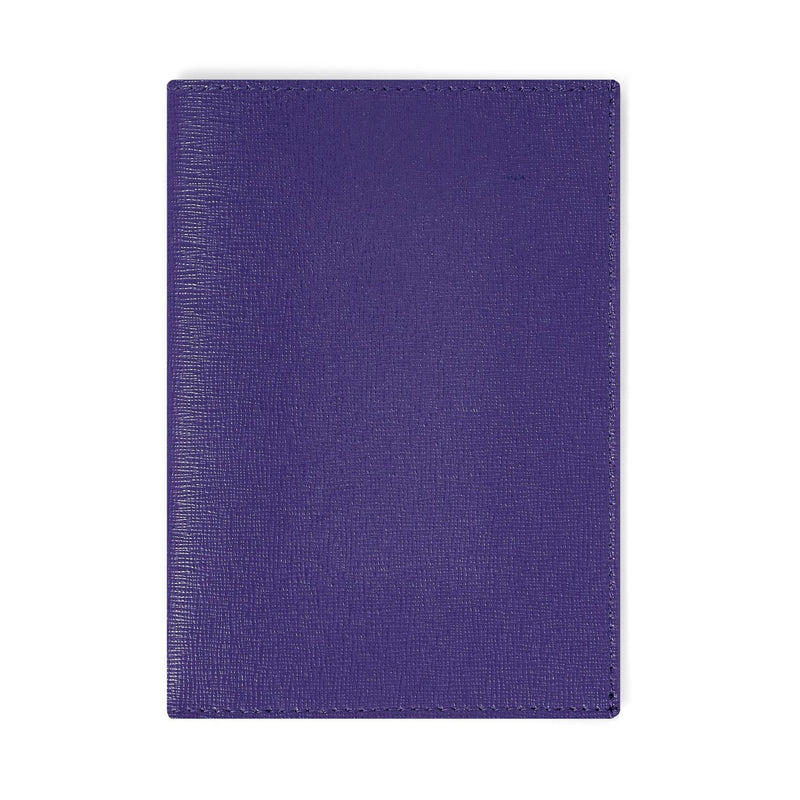 Purple Leather Passport Holder Travel Wallet - Italian leather