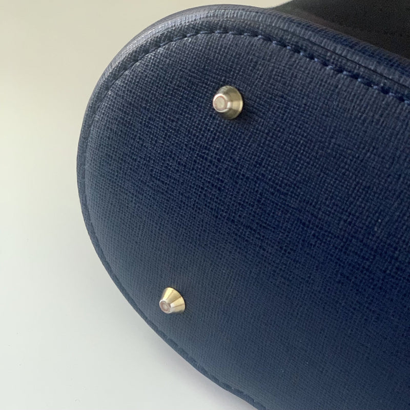 Pre-Loved: Veronica Tote | Navy Saffiano Leather