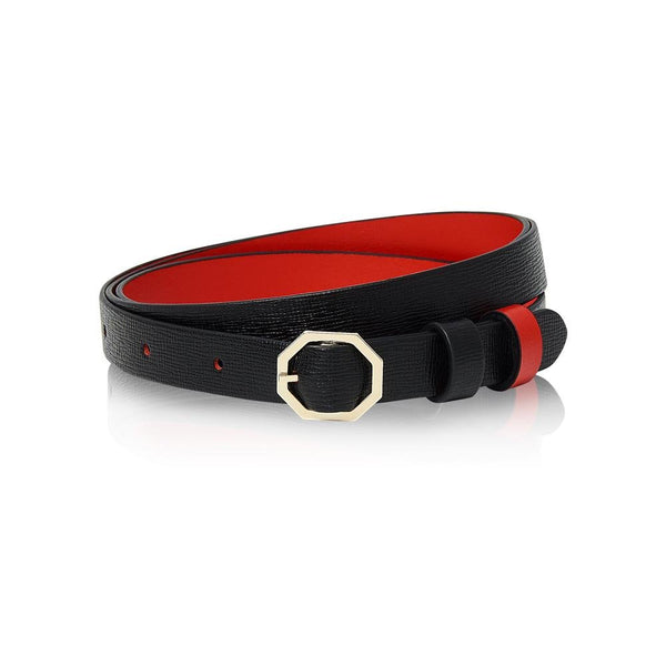 Black Leather Belt Reversible - Italian Leather