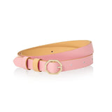 Nude & Pink Leather Belt Reversible - Italian Leather