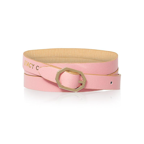 Beige Nude Leather Bracelet Reversible - Italian Leather