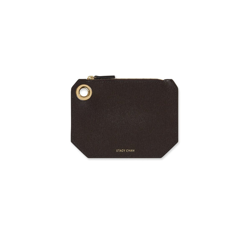 Brown Italian Leather Coin Purse