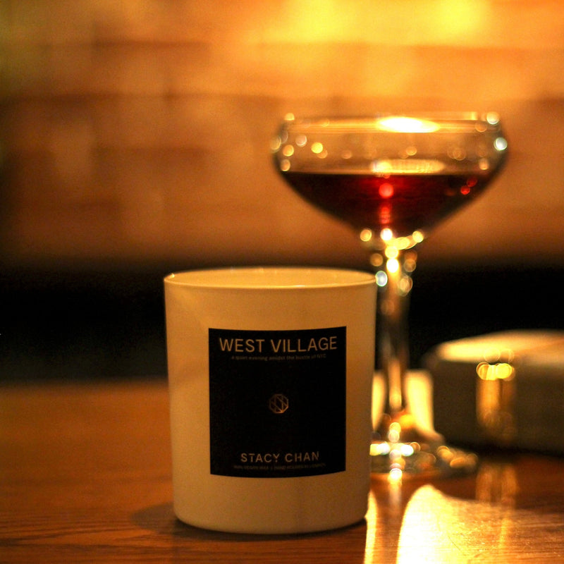 Luxury Vegan candle - hand poured in london - lavender sandalwood and amber scent