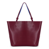 Italian leather burgundy tote bag - handbag - designer Stacy Chan