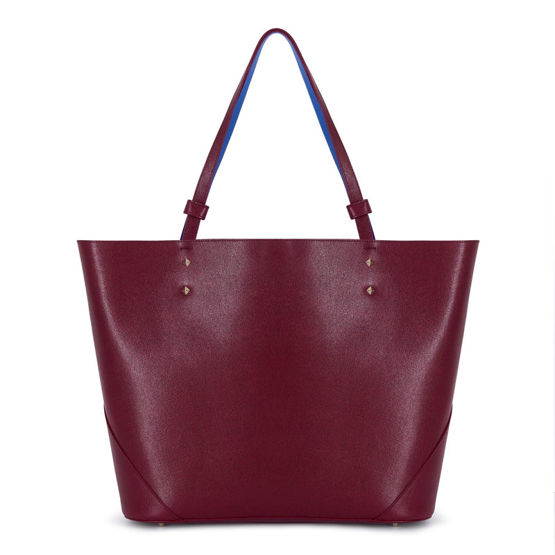 Veronica Tote  Bordeaux Saffiano Leather - Back in Stock! – Stacy