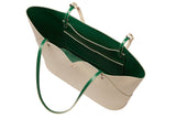White Saffiano Leather Tote Bag Handbag Designer Stacy Chan